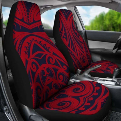 Red Tribal Polynesian Car Seat Covers 105905 - YourCarButBetter
