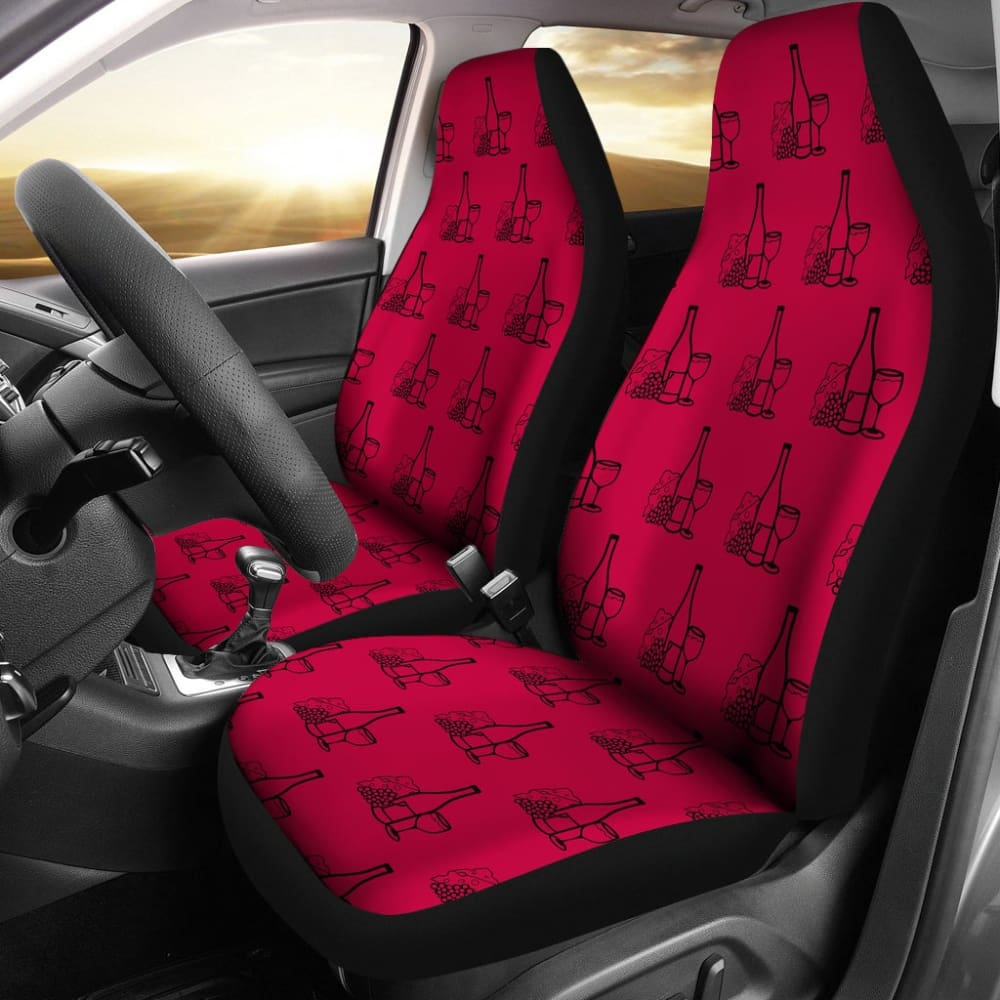 Red Wine Custom Car Accessories Car Seat Covers 210701 - YourCarButBetter