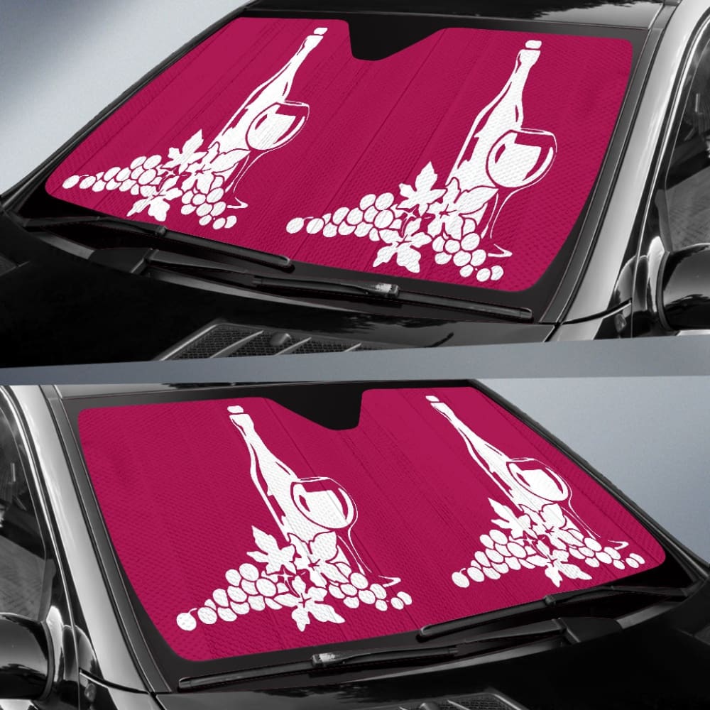 Red Wine Custom Car Decor Items Car Auto Sun Shades 210701 - YourCarButBetter