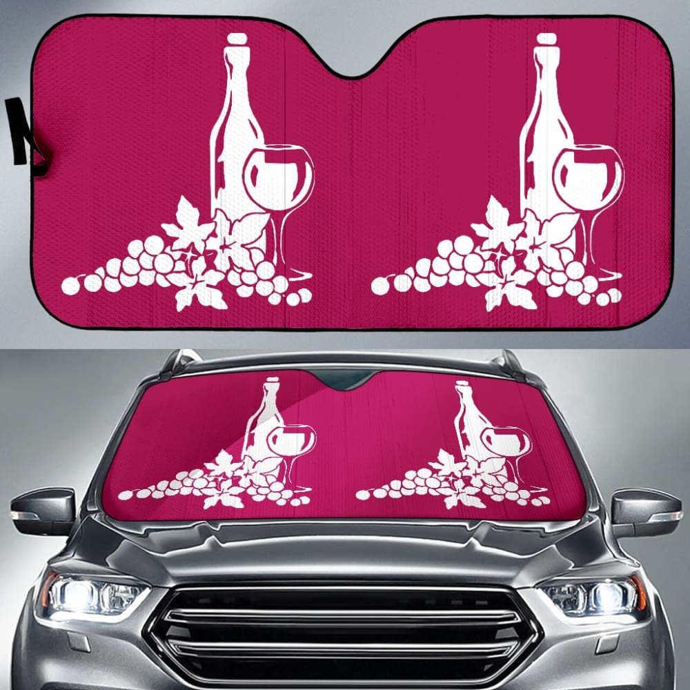 Red Wine Custom Car Decor Items Car Auto Sun Shades 210701 - YourCarButBetter