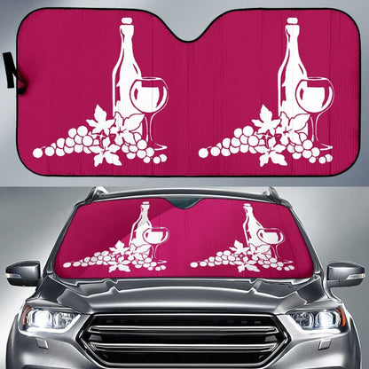 Red Wine Custom Car Decor Items Car Auto Sun Shades 210701 - YourCarButBetter