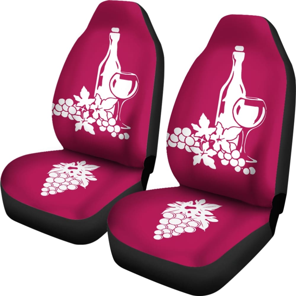 Red Wine Custom Car Decor Items Car Seat Covers 210701 - YourCarButBetter