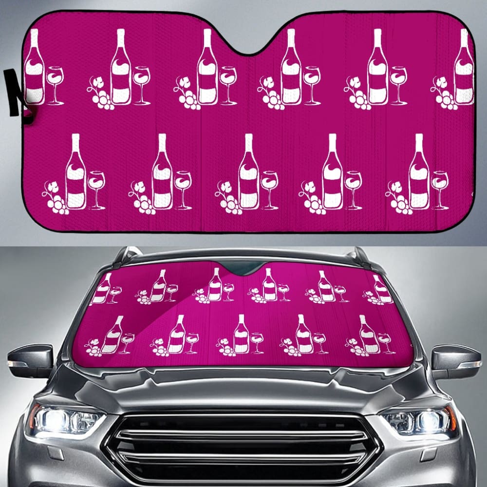 Red Wine Custom Car Decoration Car Auto Sun Shades 210701 - YourCarButBetter