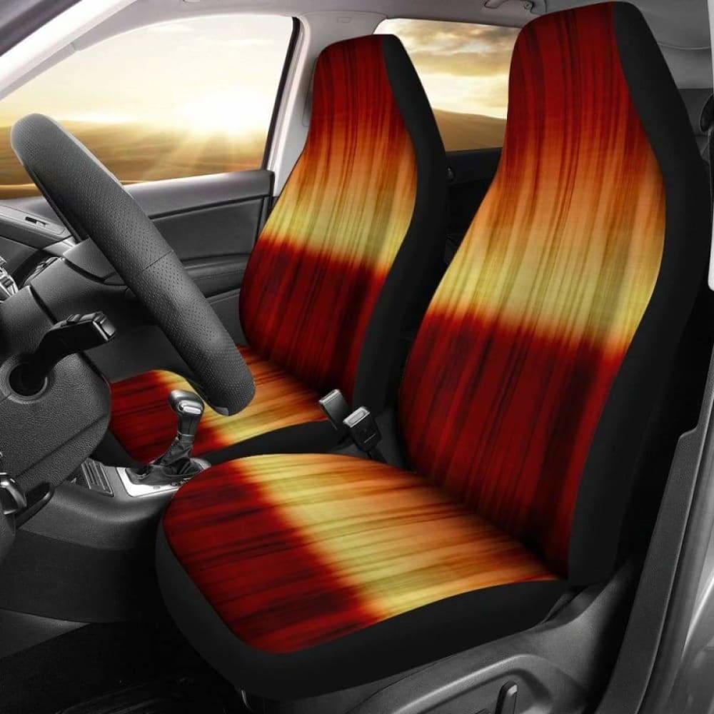 Red Yellow Orange Tie Die Print Car Seat Covers Seat Protectors 105905 - YourCarButBetter