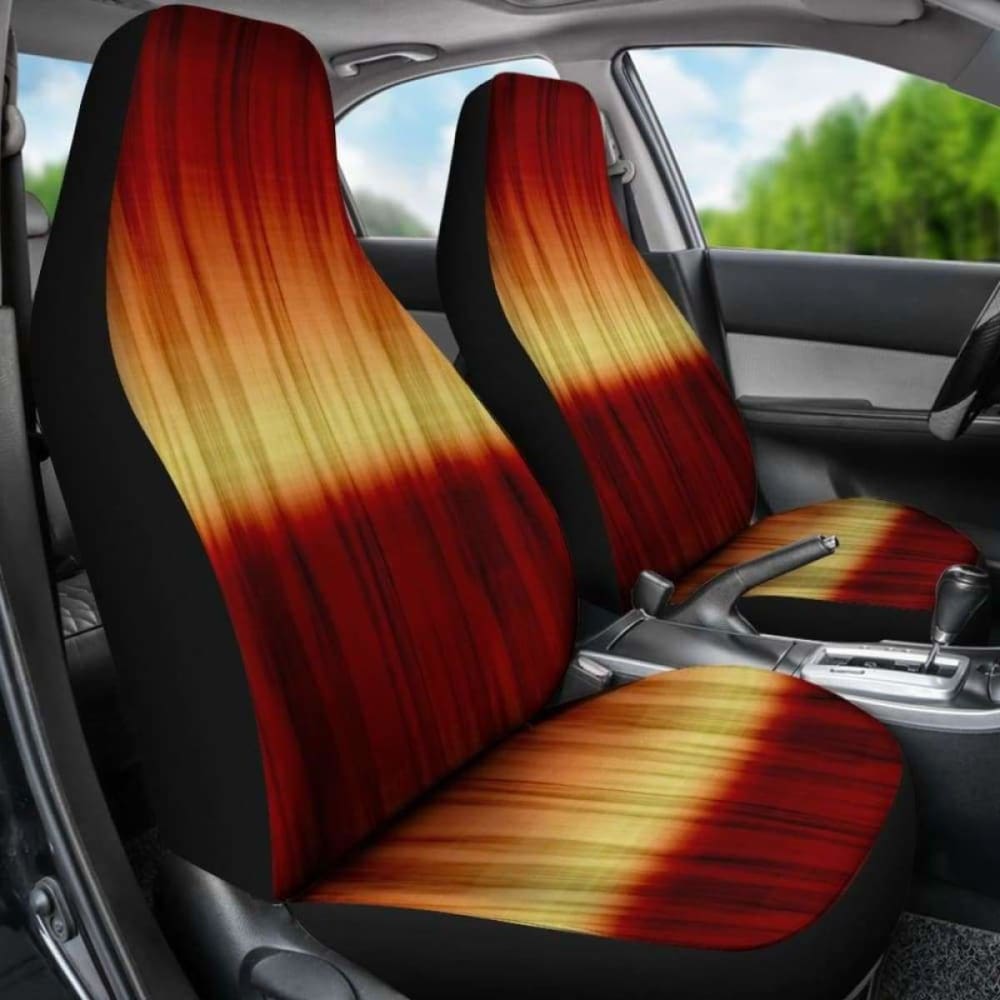 Red Yellow Orange Tie Die Print Car Seat Covers Seat Protectors 105905 - YourCarButBetter
