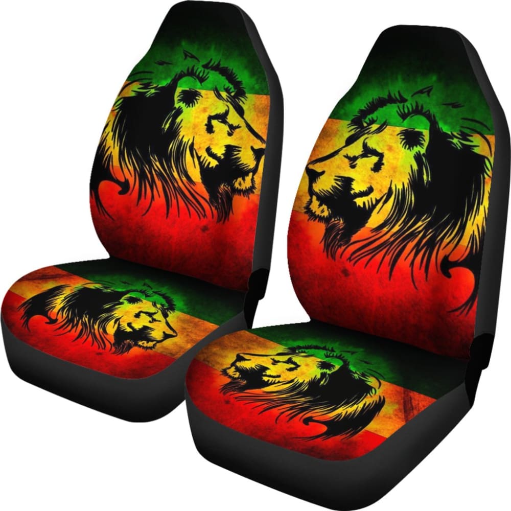 Reggae Rasta Lion Car Seat Covers 211701 - YourCarButBetter