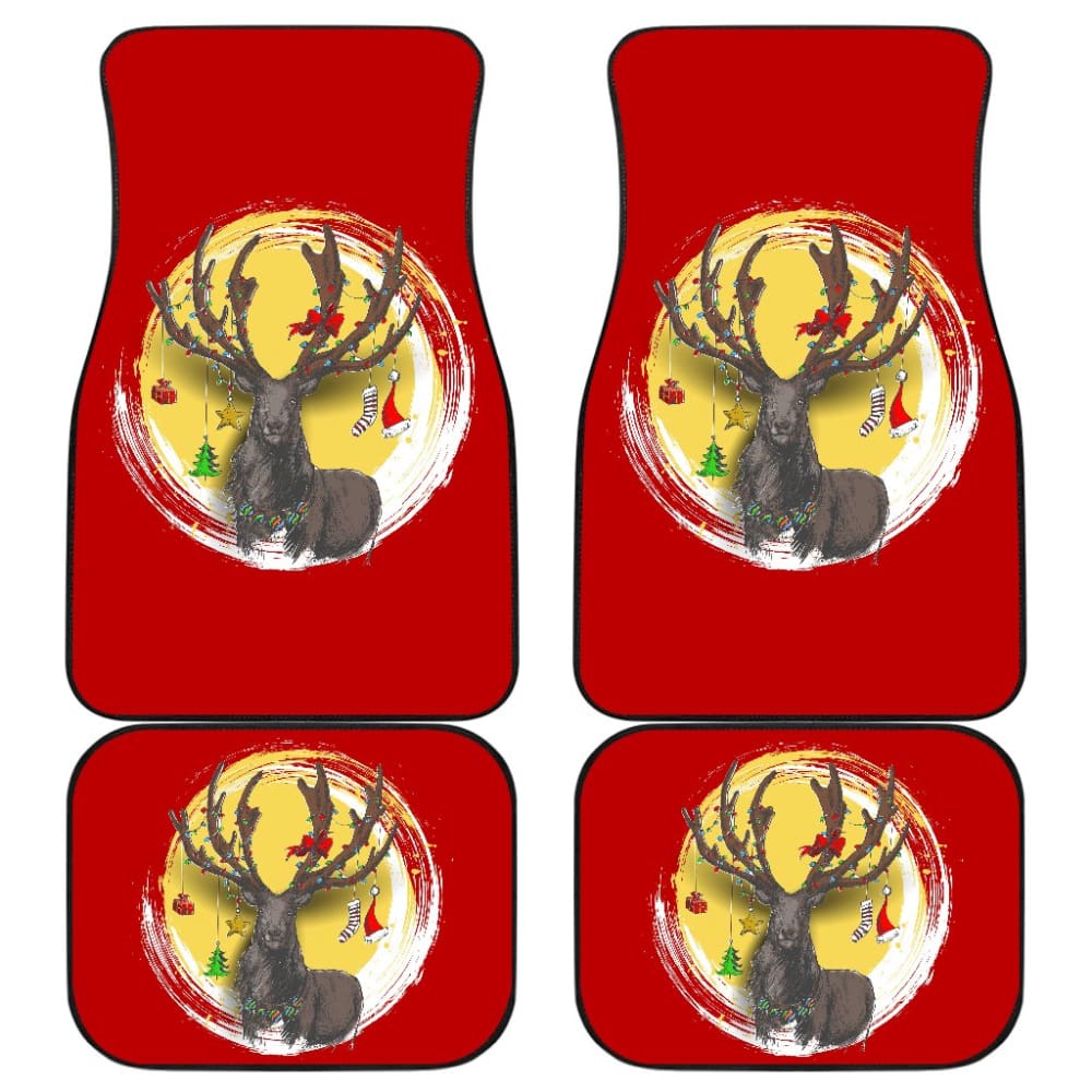 Reindeer And Christmas Decoration Items Car Floor Mats 210601 - YourCarButBetter