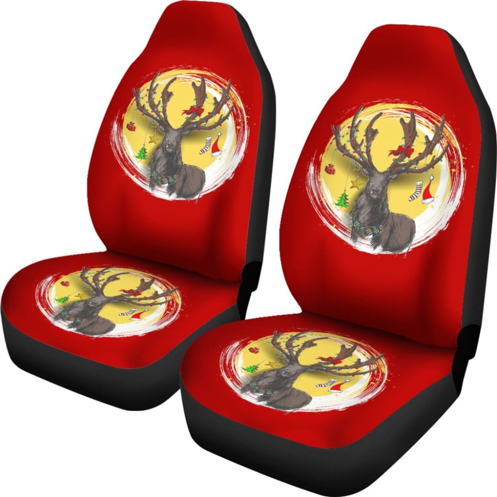 Reindeer And Christmas Decoration Items Car Seat Covers 210601 - YourCarButBetter