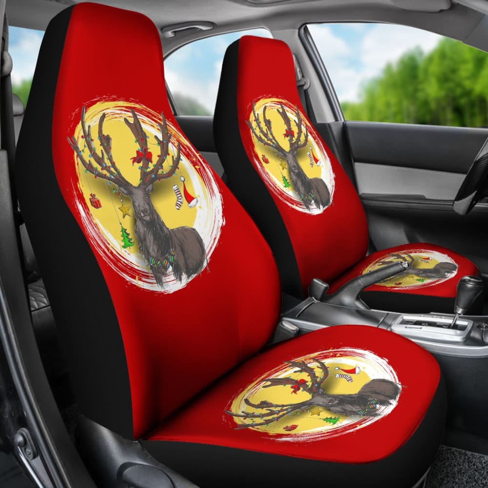 Reindeer And Christmas Decoration Items Car Seat Covers 210601 - YourCarButBetter