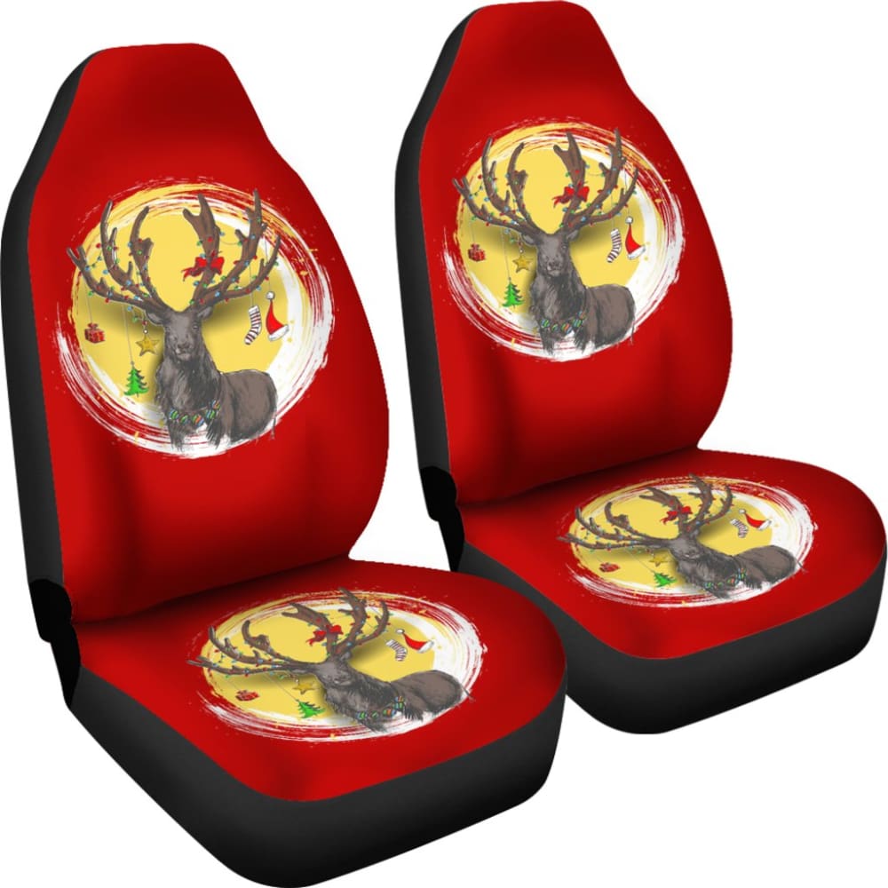 Reindeer And Christmas Decoration Items Car Seat Covers 210601 - YourCarButBetter