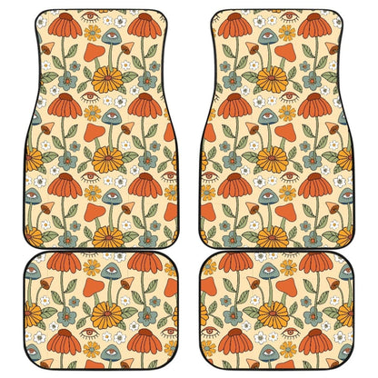 Retro Champignons Car Floor Mats 094201 - YourCarButBetter