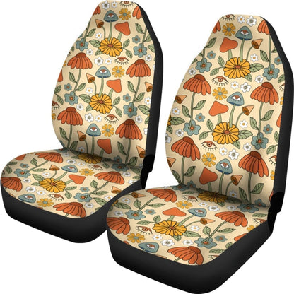 Retro Champignons Car Seat Covers 094201 - YourCarButBetter