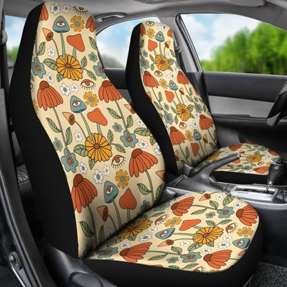 Retro Champignons Car Seat Covers 094201 - YourCarButBetter