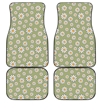 Retro Daisy Car Floor Mats 094201 - YourCarButBetter