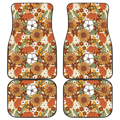 Retro Floral Mix Car Floor Mats 094201 - YourCarButBetter