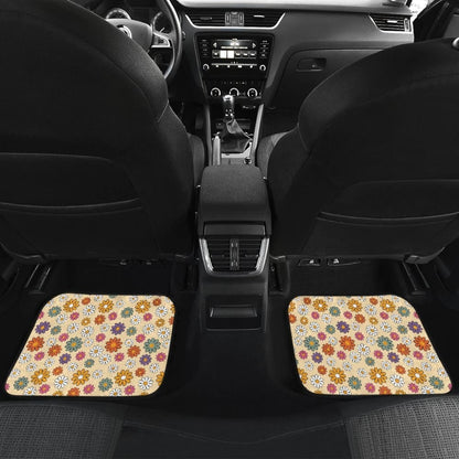 Retro Flower Mix Car Floor Mats 094201 - YourCarButBetter