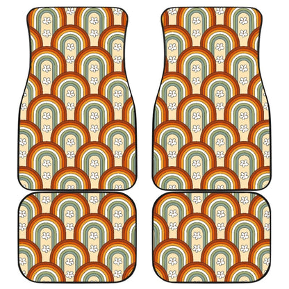 Retro Rainbow Car Floor Mats 094201 - YourCarButBetter