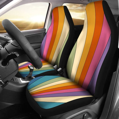 Retro Stripes Car Seat Covers 094201 - YourCarButBetter