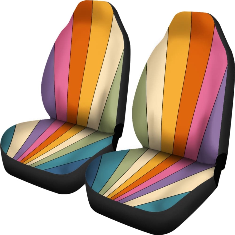 Retro Stripes Car Seat Covers 094201 - YourCarButBetter