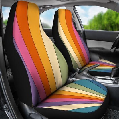 Retro Stripes Car Seat Covers 094201 - YourCarButBetter
