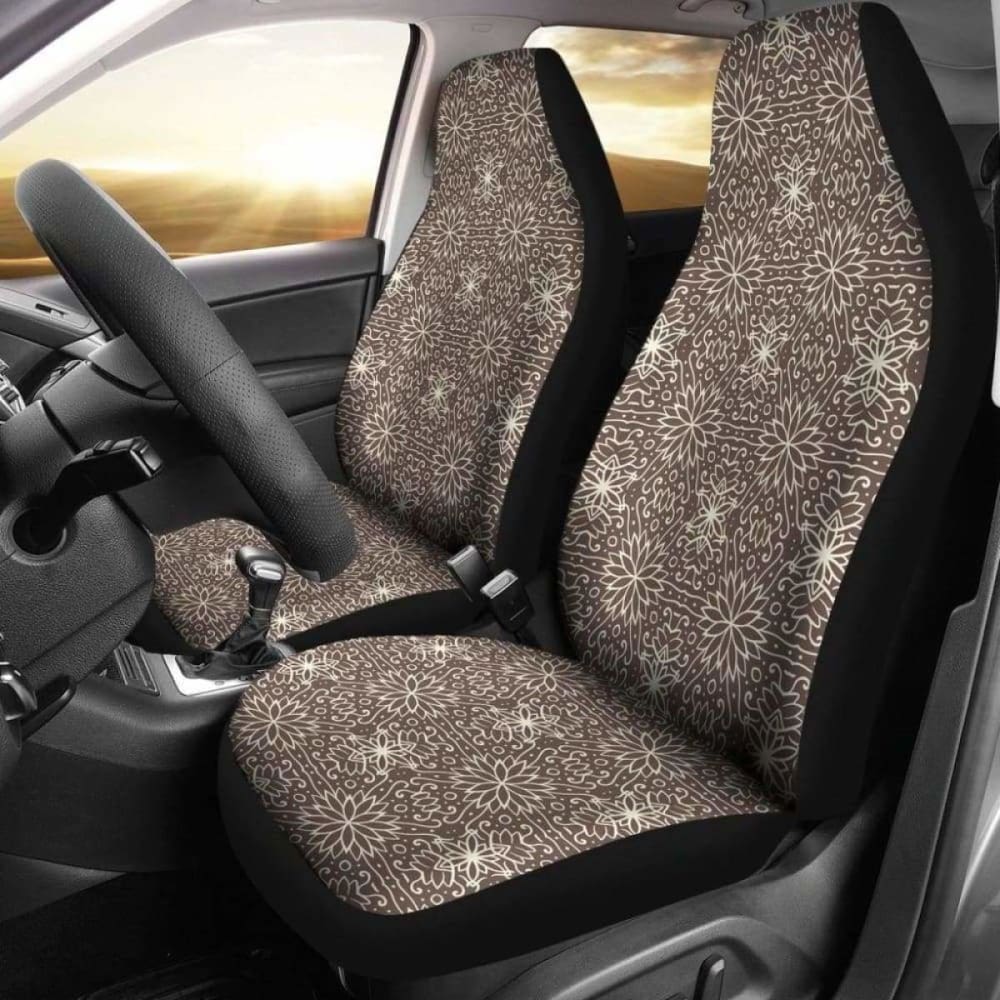 Retro Vintage Floral Custom Car Seat Covers 153908 - YourCarButBetter