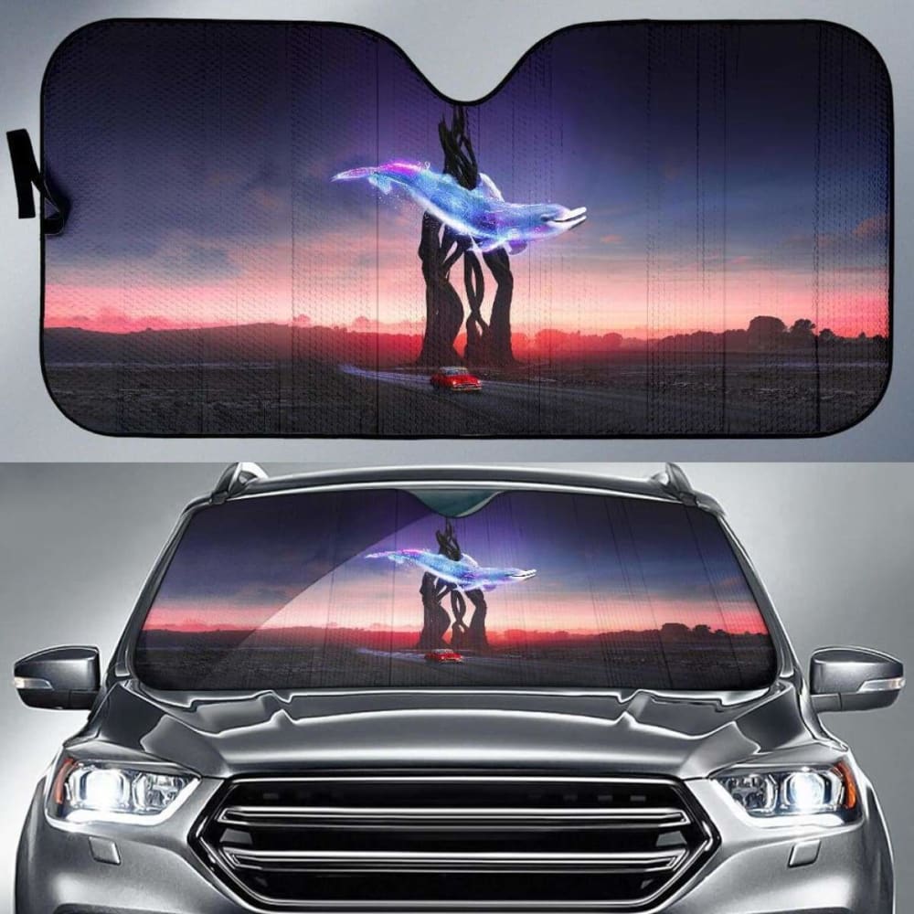 Ride Vintage Car Dolphin Journey Car Sun Shade 085424 - YourCarButBetter
