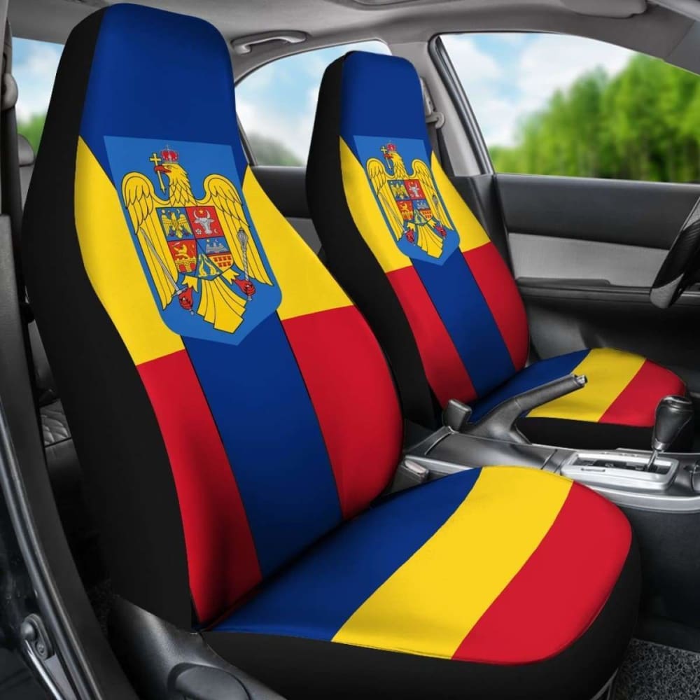 Romania Car Seat Cover Coat Of Arms Amazing 105905 - YourCarButBetter