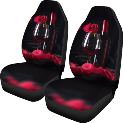 Romatic Couple Red Wine for Wine Lovers Car Seat Covers 211804 - YourCarButBetter