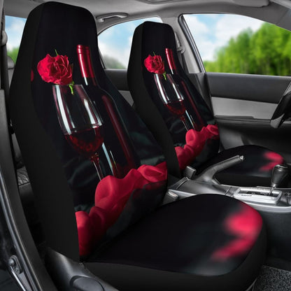 Romatic Couple Red Wine for Wine Lovers Car Seat Covers 211804 - YourCarButBetter