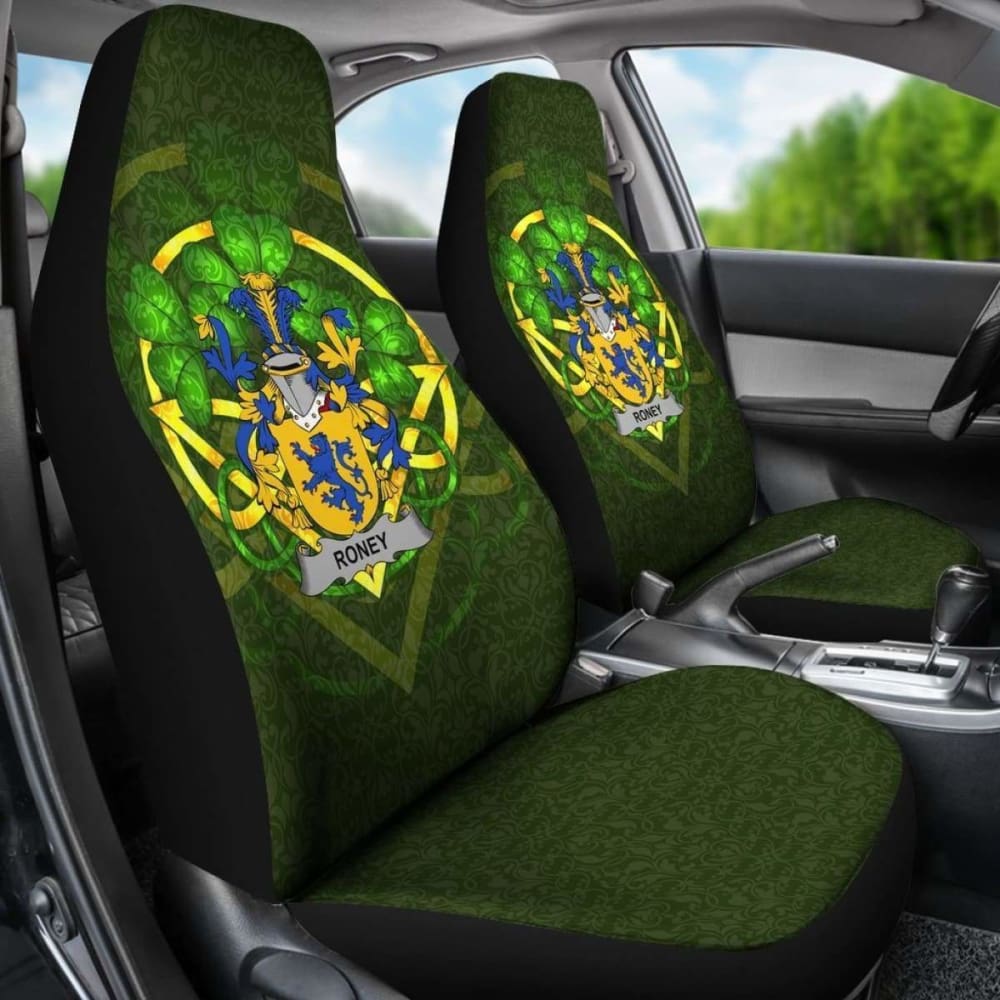 Roney Or O’Rooney Ireland Car Seat Cover Celtic Shamrock (Set Of Two) 154230 - YourCarButBetter