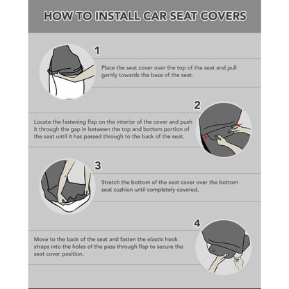 Rooster Rose Car Seat Covers 181703 - YourCarButBetter