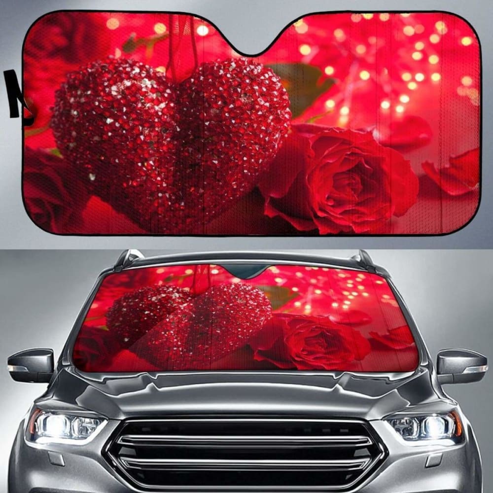 Rose Heart Valentines Day Love Sun Shade amazing best gift ideas 172609 - YourCarButBetter