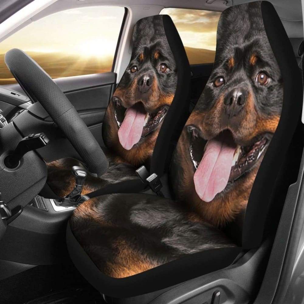 Rottweiler Car Seat Covers Funny Dog Face 201309
