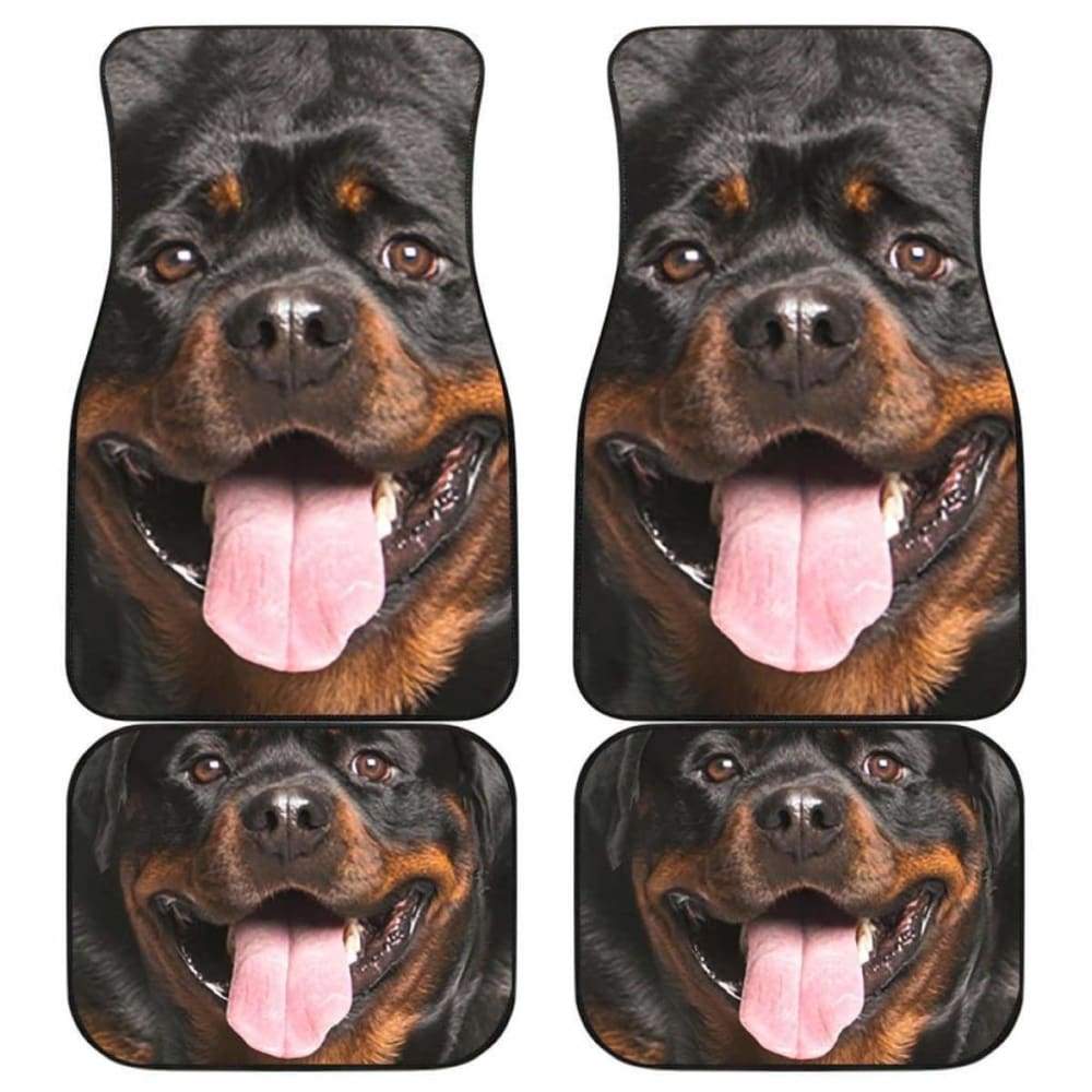 Rottweiler Dog Car Floor Mats Funny Dog Face 223609