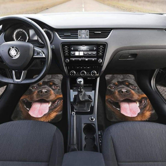 Rottweiler Dog Car Floor Mats Funny Dog Face 223609