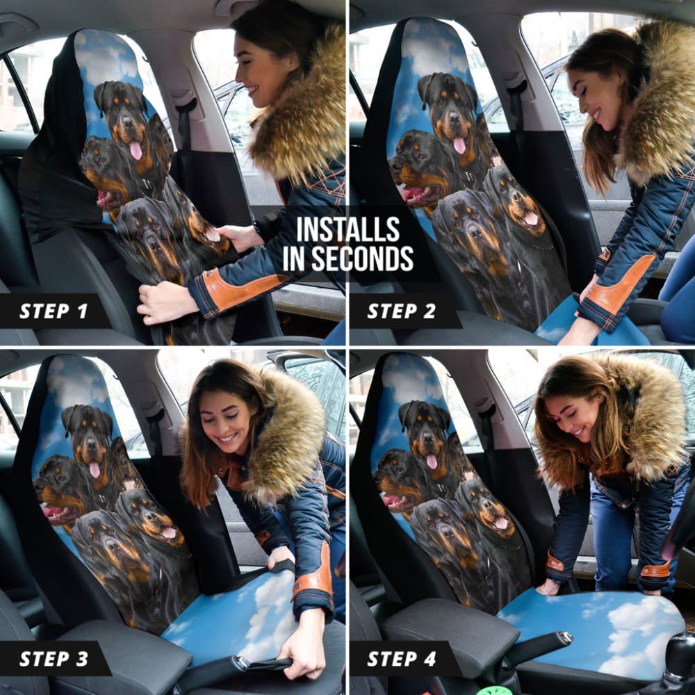 Rottweiler Funny Team Best Gift Idea Car Seat Covers 210501 - YourCarButBetter