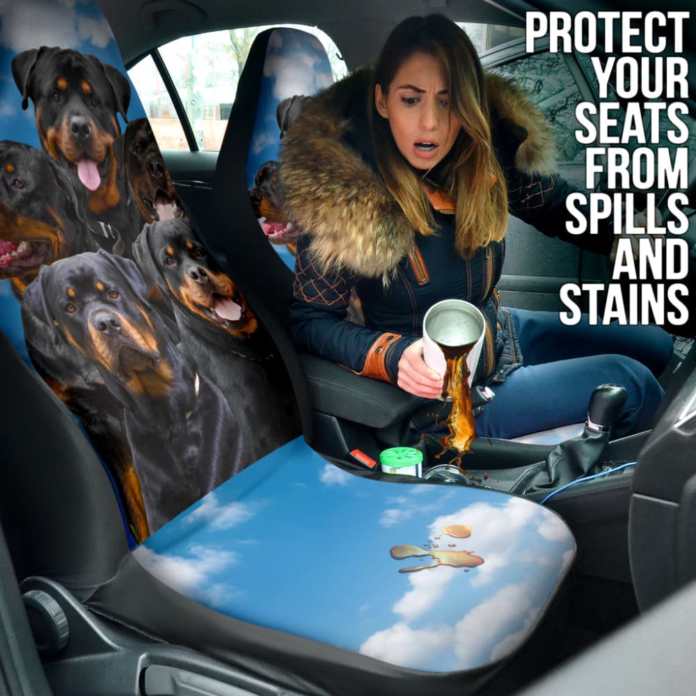 Rottweiler Funny Team Best Gift Idea Car Seat Covers 210501 - YourCarButBetter