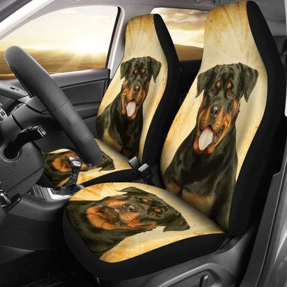 Rottweiler Print Car Seat Covers 174510 - YourCarButBetter