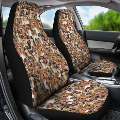 Rough Collie Full Face Car Seat Covers 160830 - YourCarButBetter