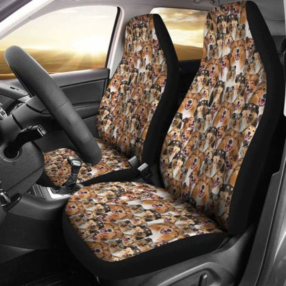 Rough Collie Full Face Car Seat Covers 160830 - YourCarButBetter