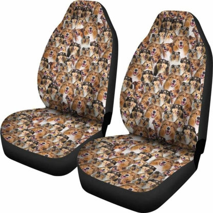 Rough Collie Full Face Car Seat Covers 160830 - YourCarButBetter