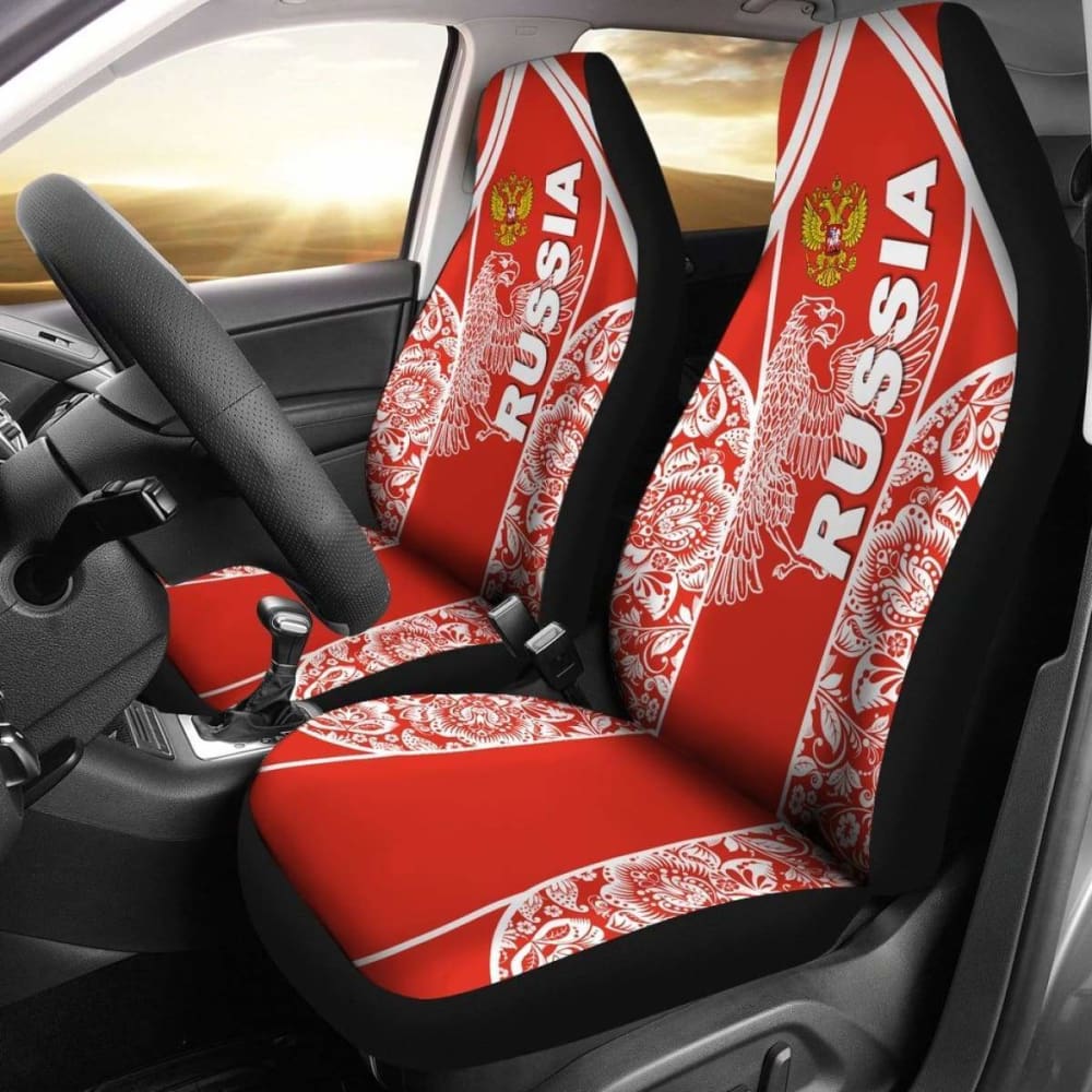 Russia Car Seat Covers - The White Eagle - 110424 - YourCarButBetter