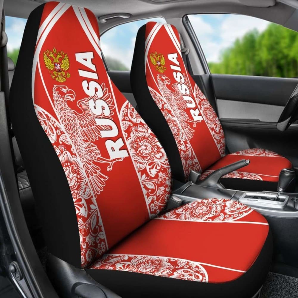 Russia Car Seat Covers - The White Eagle - 110424 - YourCarButBetter