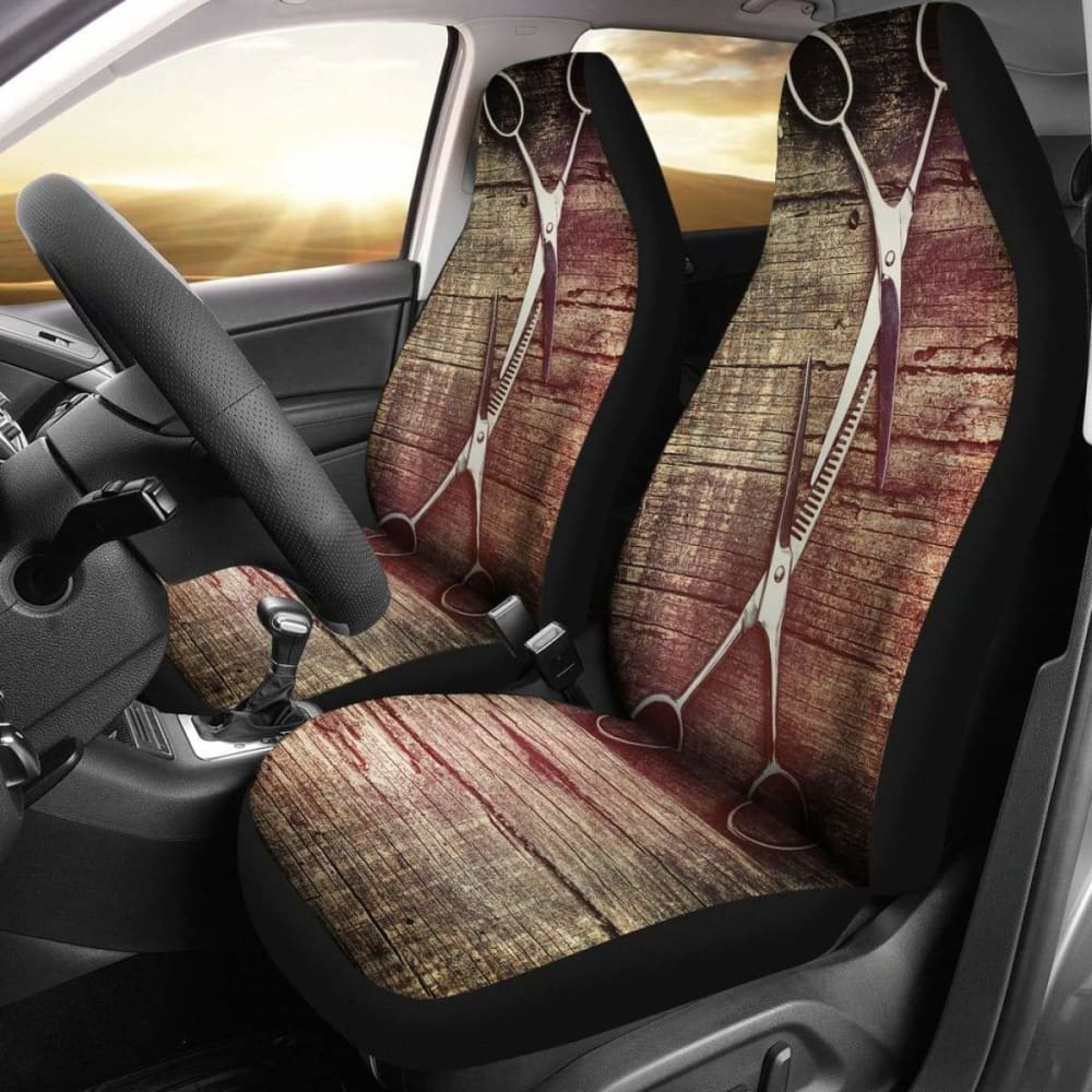 Rustic Hairstylist Car Seat Covers 154813 - YourCarButBetter
