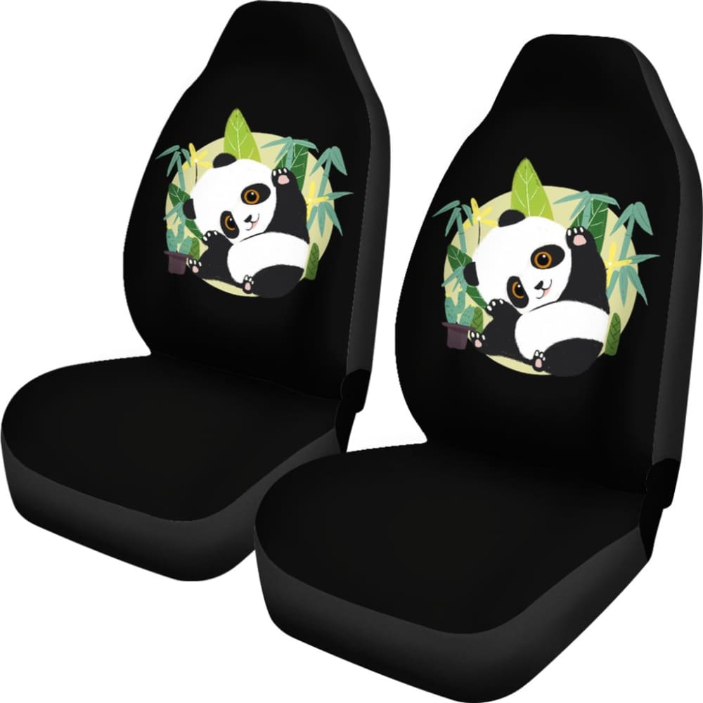 Rustic Panda Design Car Seat Covers 211106 - YourCarButBetter