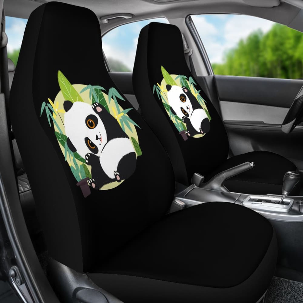 Rustic Panda Design Car Seat Covers 211106 - YourCarButBetter