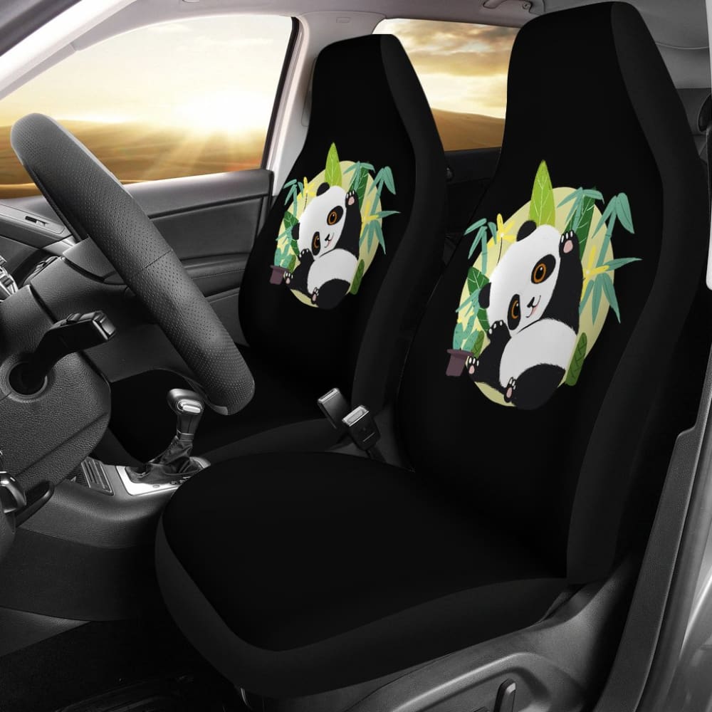 Rustic Panda Design Car Seat Covers 211106 - YourCarButBetter