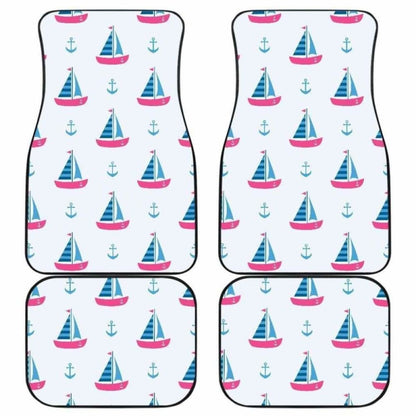 Sailboat Anchor Pattern Front And Back Car Mats 192609 - YourCarButBetter