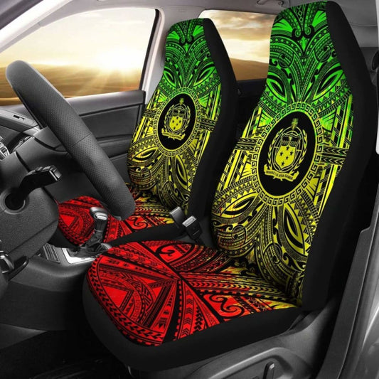 Samoa Car Seat Cover - Samoa Coat Of Arms Polynesian Reggae Style 105905 - YourCarButBetter