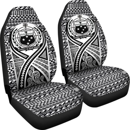 Samoa Car Seat Cover - Samoa Coat Of Arms Polynesian Tattoo Black - 9 174914 - YourCarButBetter